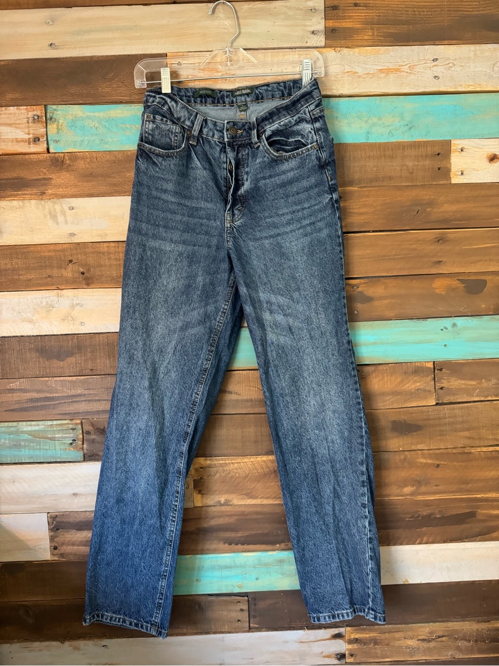 Wild Fable High Rise Straight Leg Jeans Medium Acid Wash Denim 90s Style |Size 4